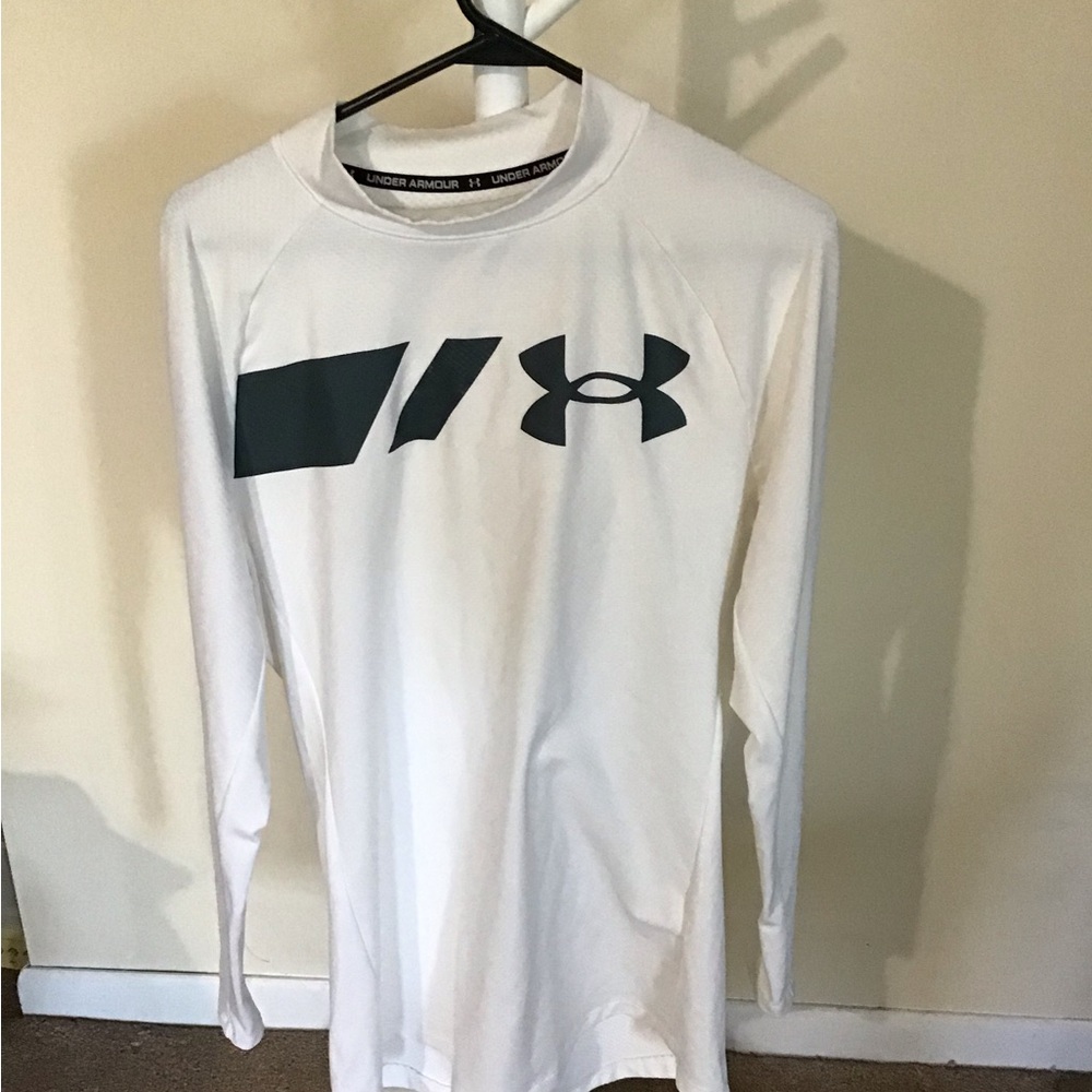 Under Armour White Long Sleeve Performance Tee